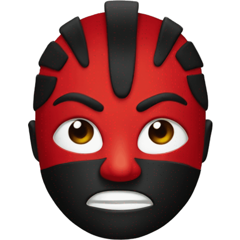 Red and black do mask emoji