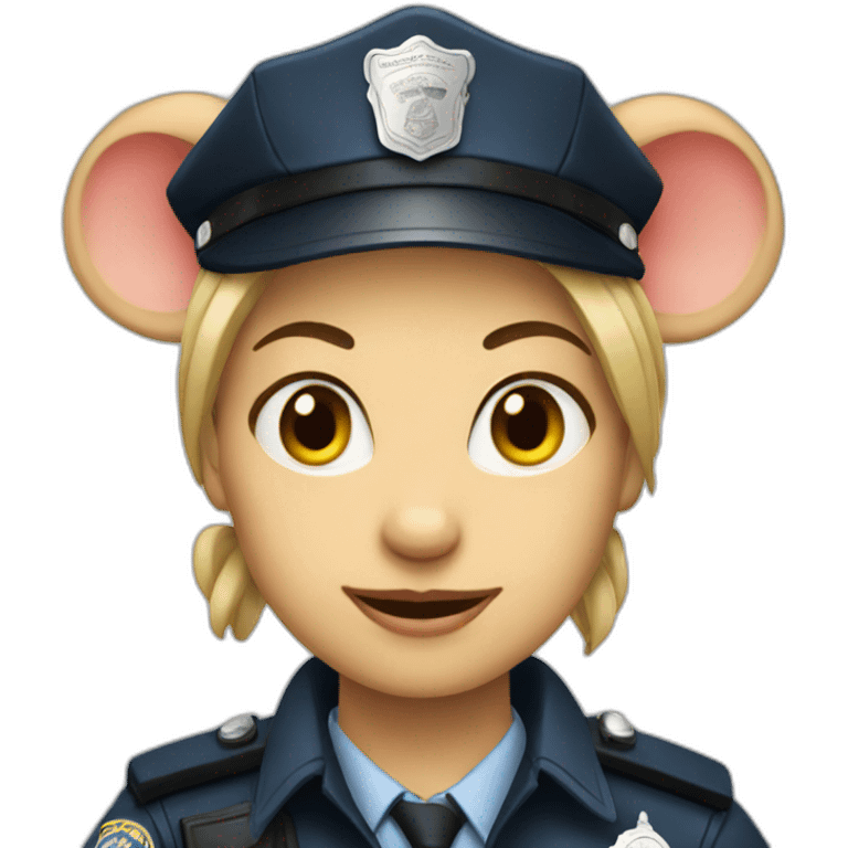 woman police rat emoji