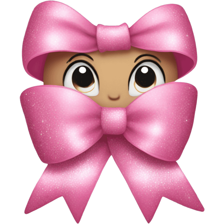 cute bow that is pink and sparkly  emoji