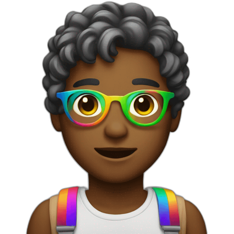 rainbow artist boy emoji