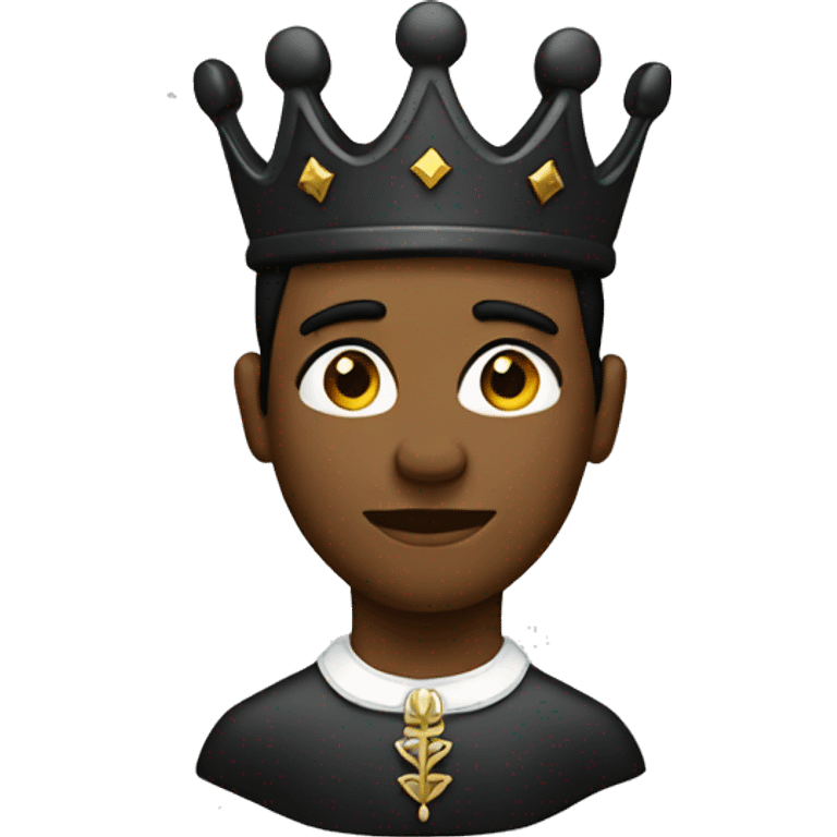 A black tose with a crown emoji