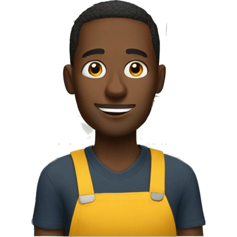 Black man workin at McDonalds emoji