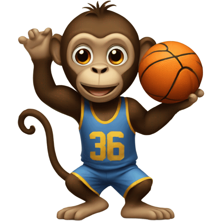 monkeys playing basketball emoji