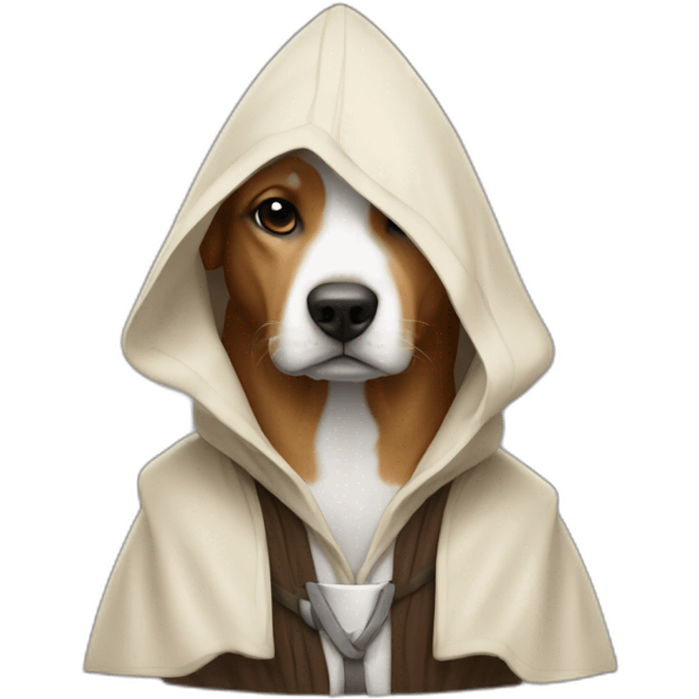 A hooded Jedi Dog emoji