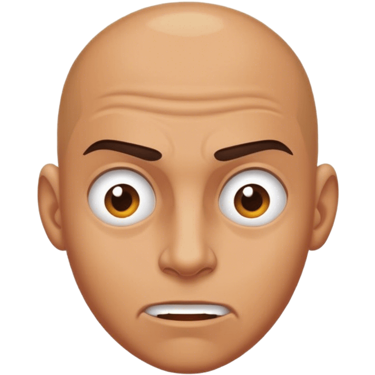 Dumb dude with a buzzed head and a stupid face  emoji