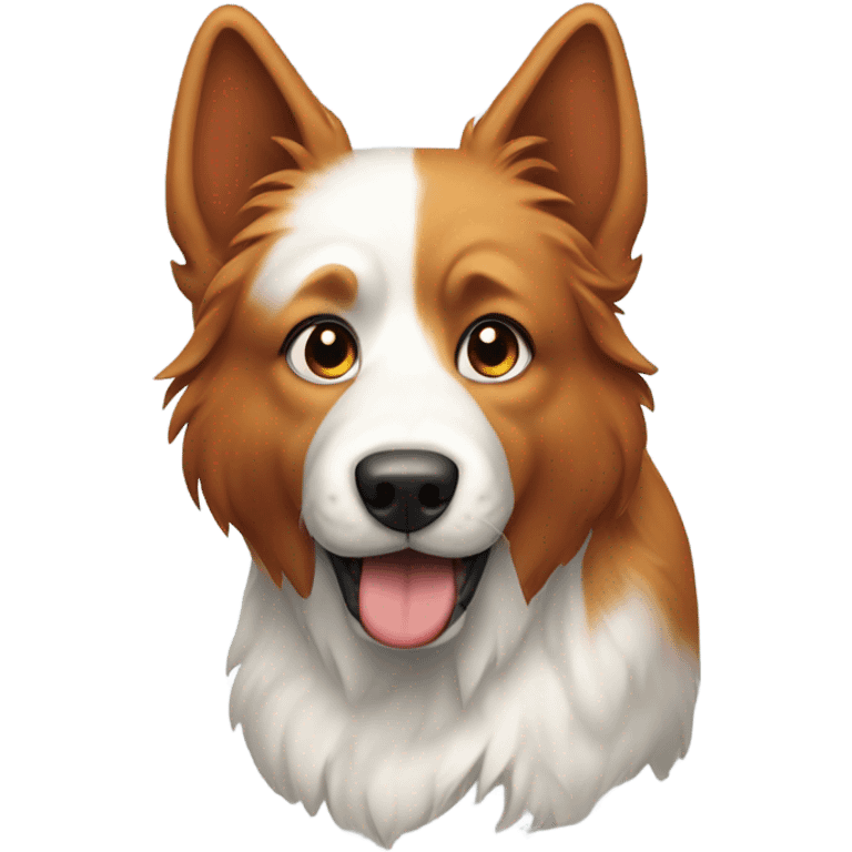 Dog Eurasian redhead and White  emoji