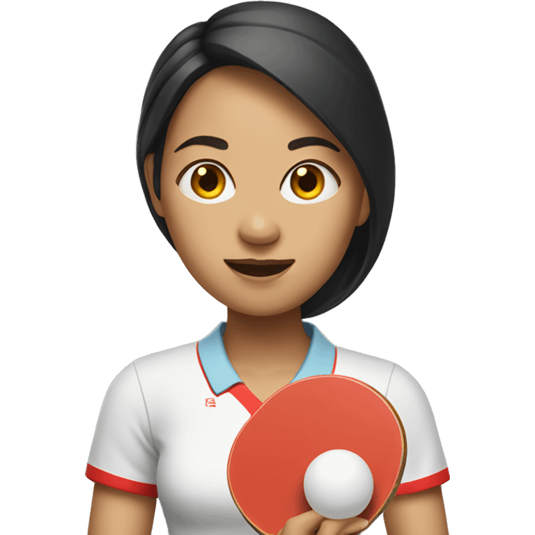 Thai woman with ping pong   emoji