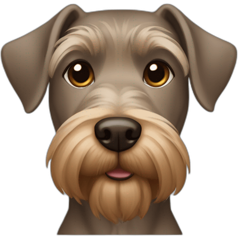 light brown york and light brown Schnauzer dog mix emoji