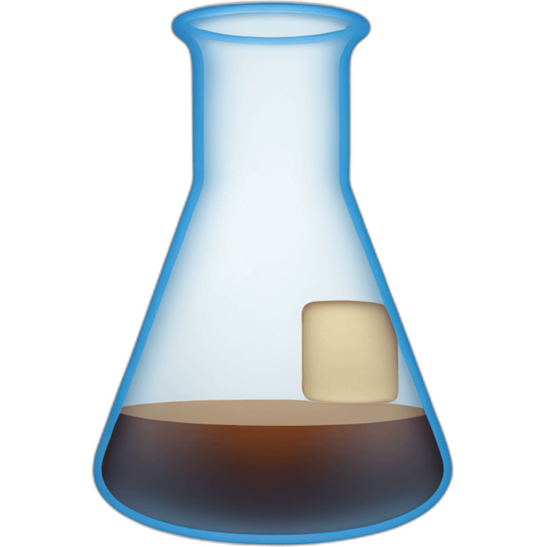 beaker with half blue solution emoji