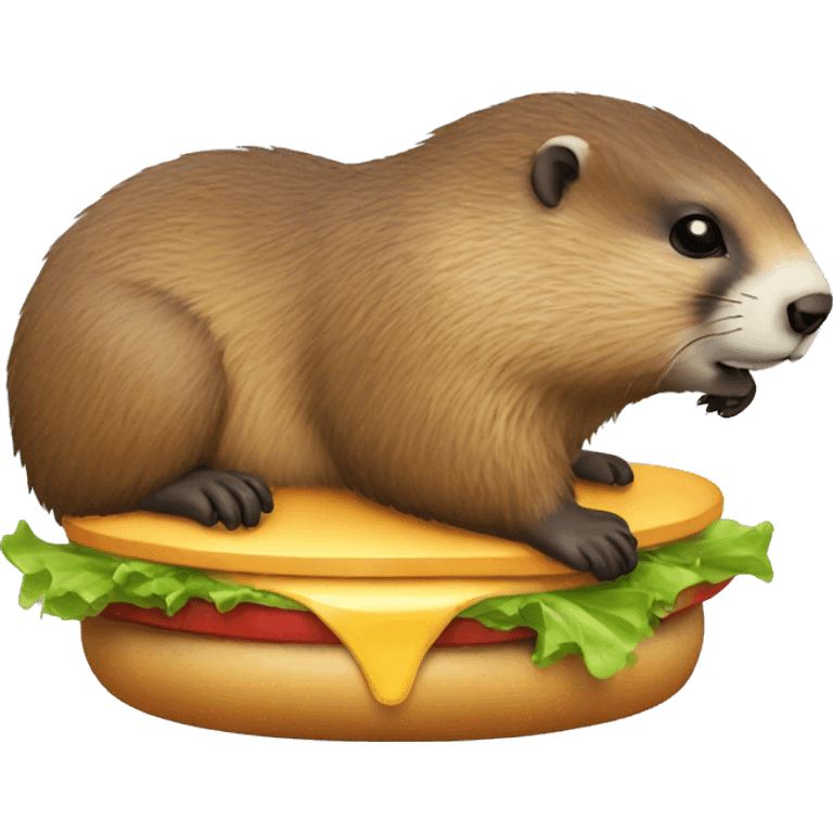 marmot eating burger emoji