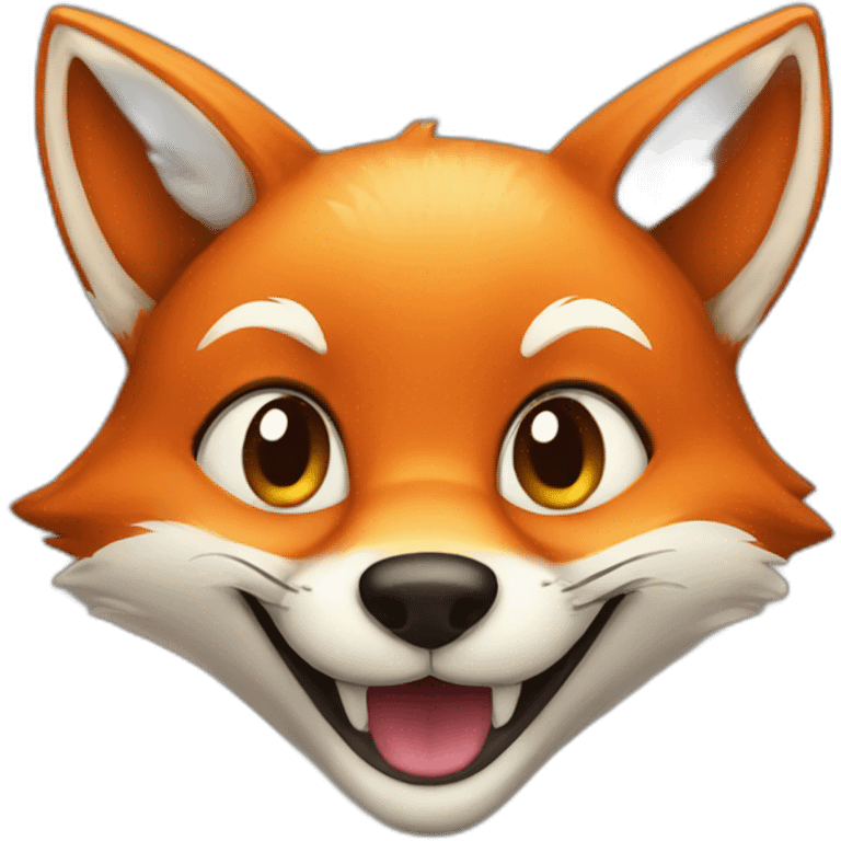 Fox color grin emoji