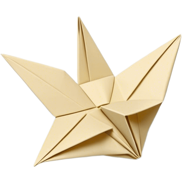 Cinematic Realistic depiction of an elegant origami creation, rendered with delicate paper textures and intricate folds, set on a minimalist background with soft, diffuse lighting that accentuates its artistic precision emoji