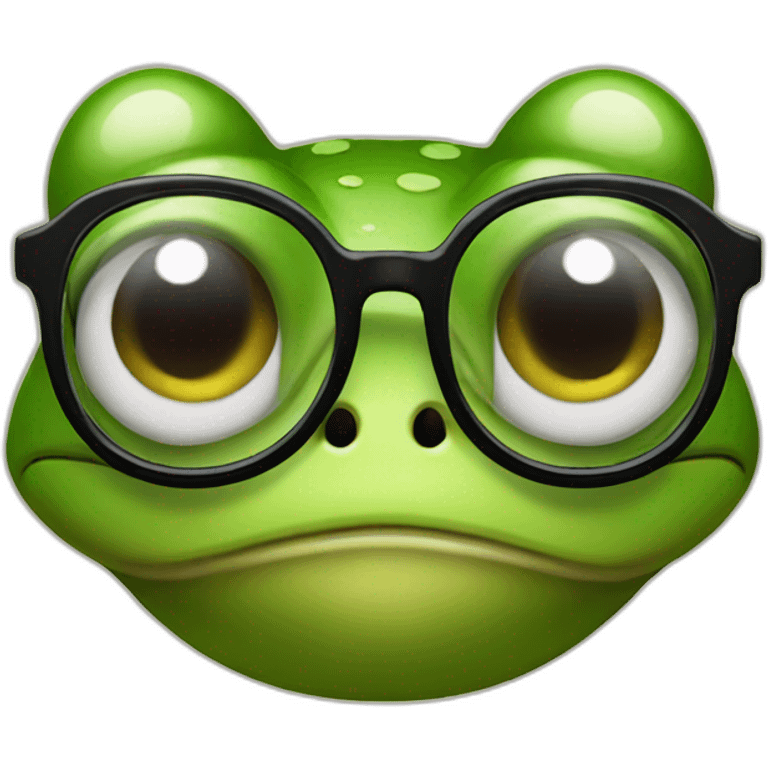 frog with glasses emoji