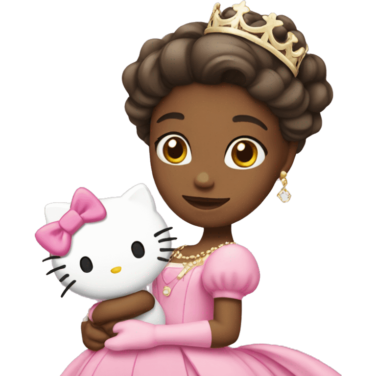 princess emoji with hello kitty  emoji