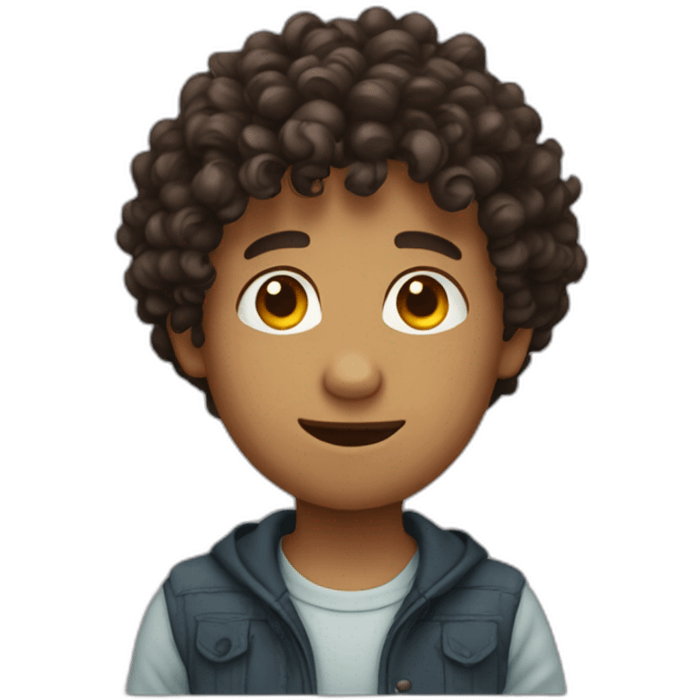 Curly developper boy emoji