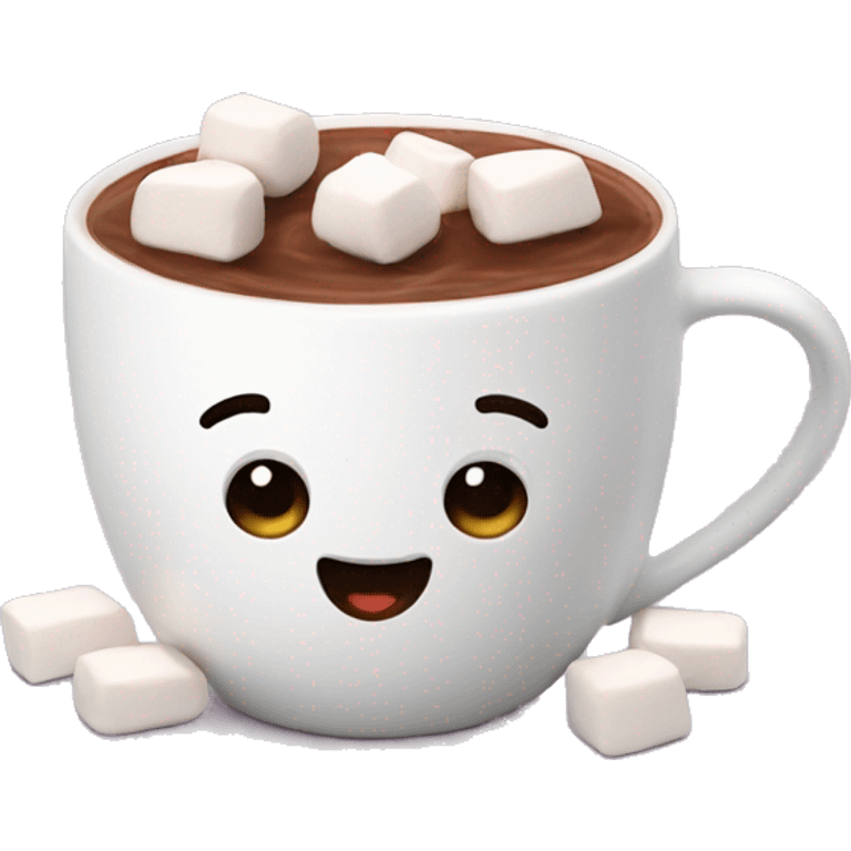 Hot chocolate with marshmallows  emoji