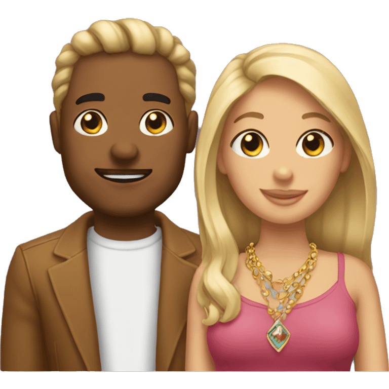 A couple with a jewelry named Marw emoji