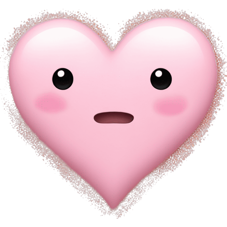 soft pink heart with glitter emoji