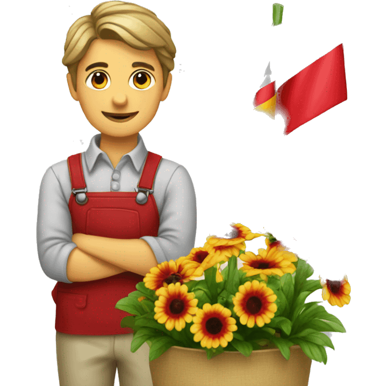 florist with german flag emoji