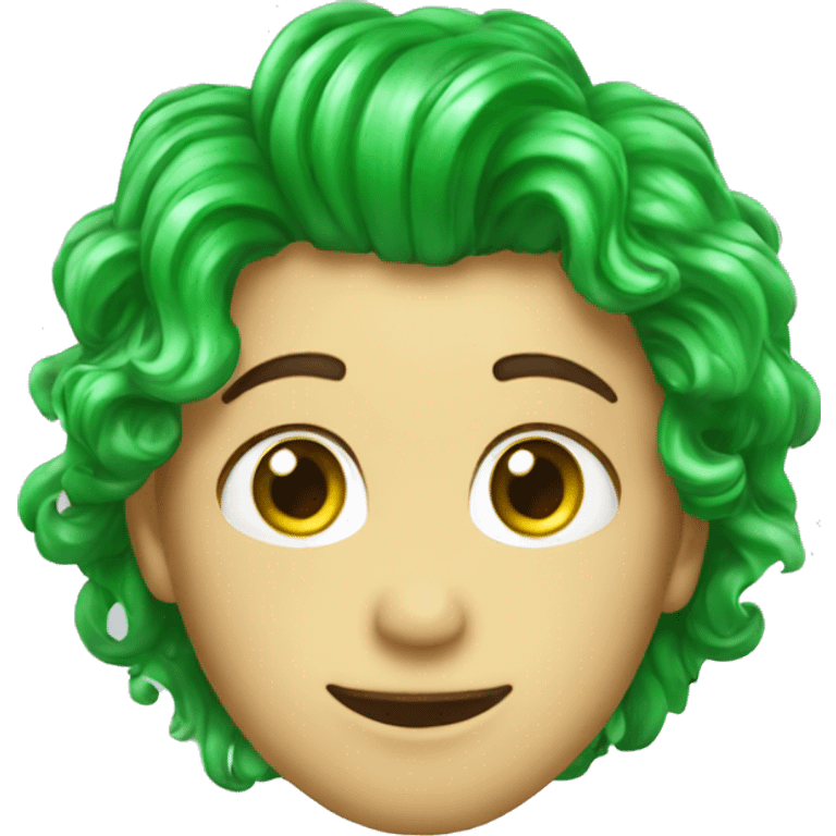 Un corazon verde con brillitos que diga te amo  emoji