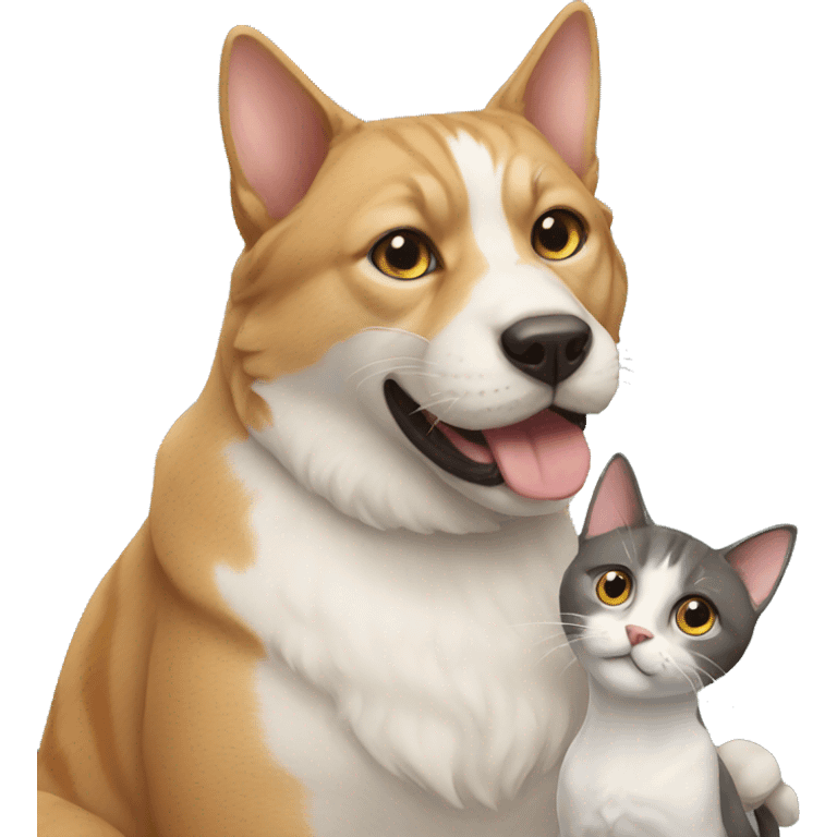 Cat with dog emoji