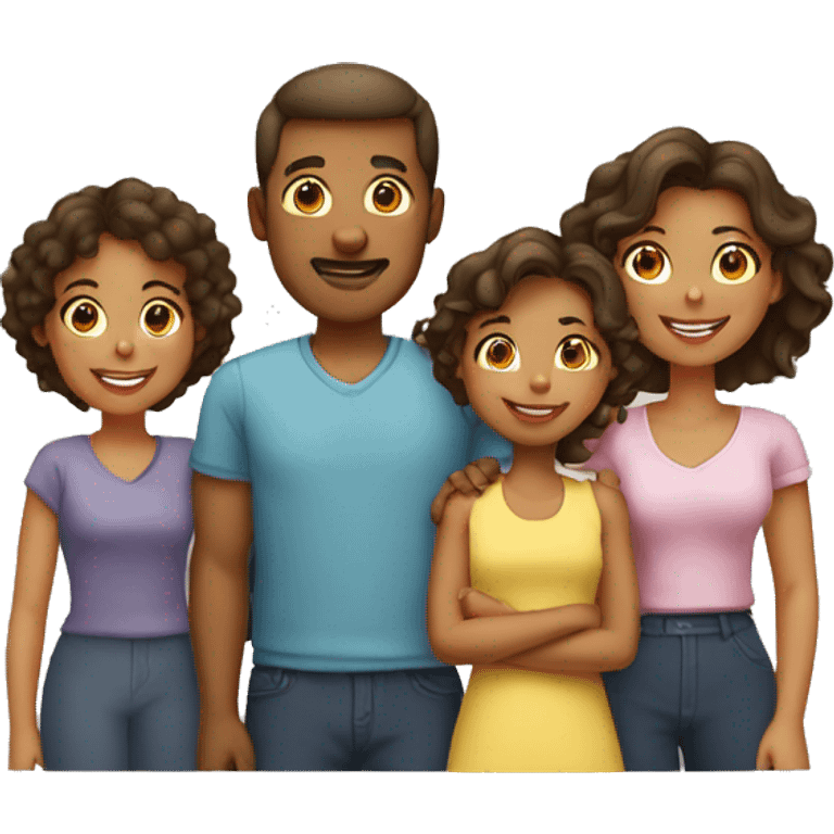 a family with a man, a woman,twe boy and one girls emoji