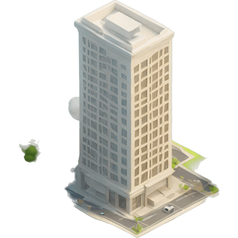 3D Map with modern building emoji