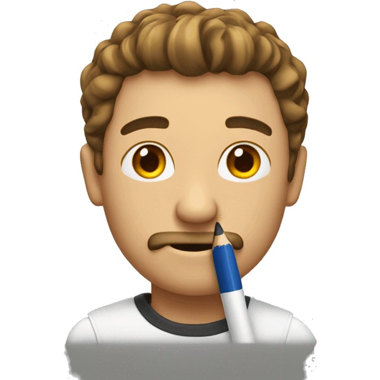 man with a big pensil  emoji