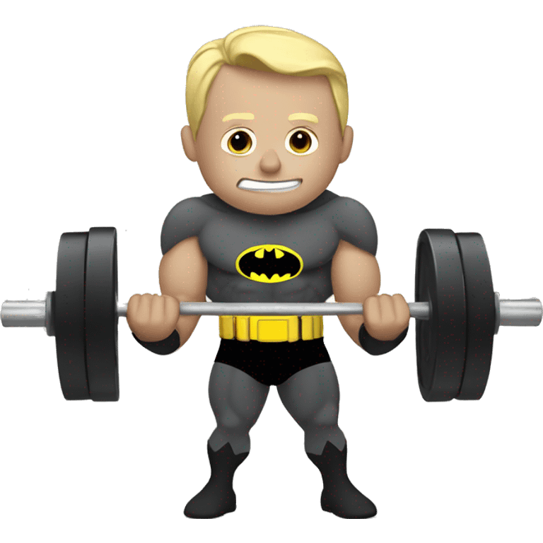 batman lifting weights emoji