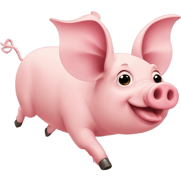 Pig flying  emoji