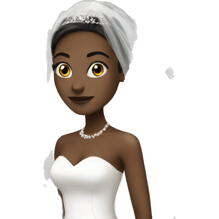 Black bride emoji