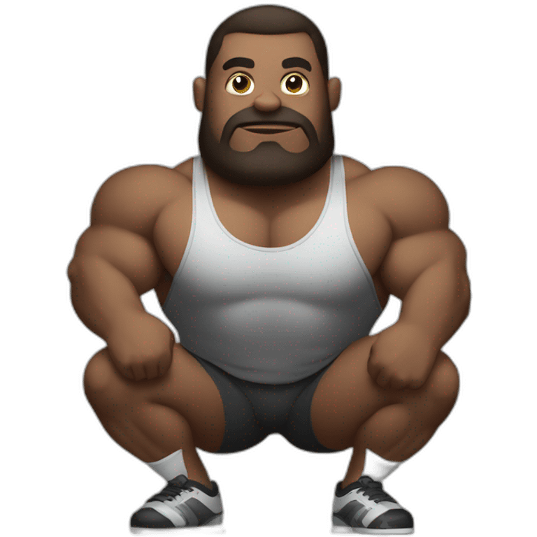 Weightlifter with a bare bell emoji