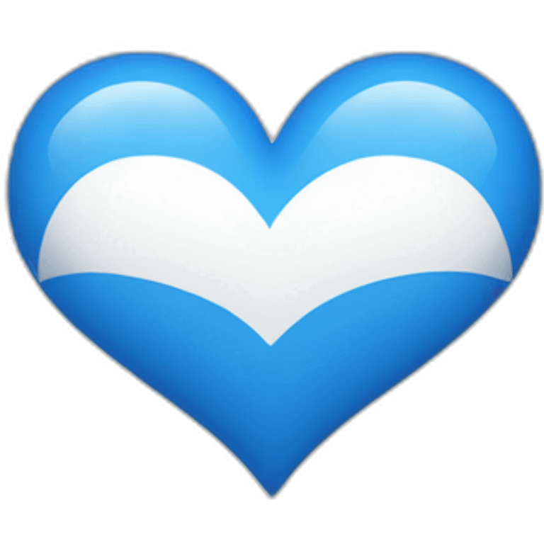 Blue and white heart emoji