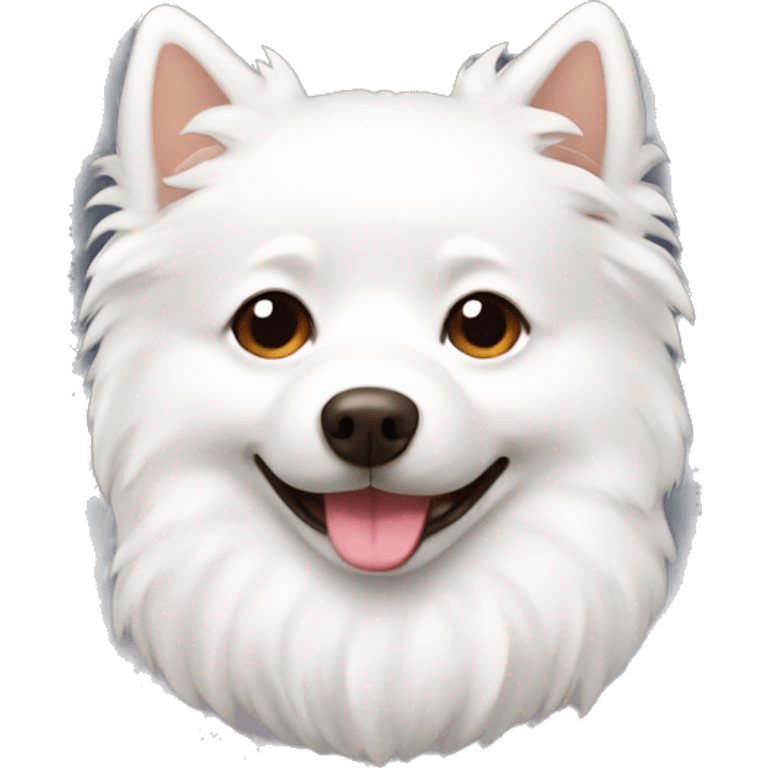 autumn cozy white spitz  emoji