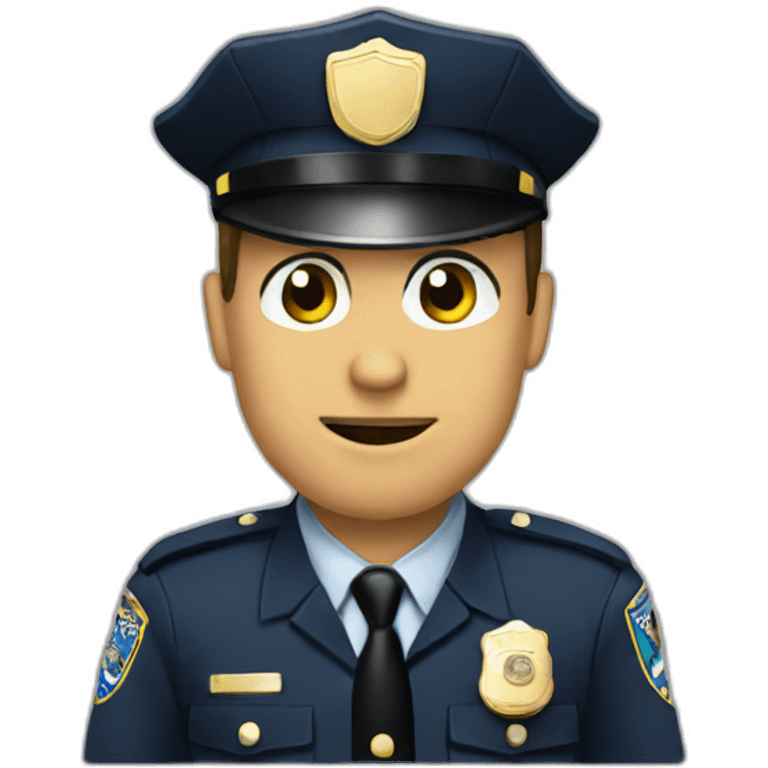 cop with computer emoji