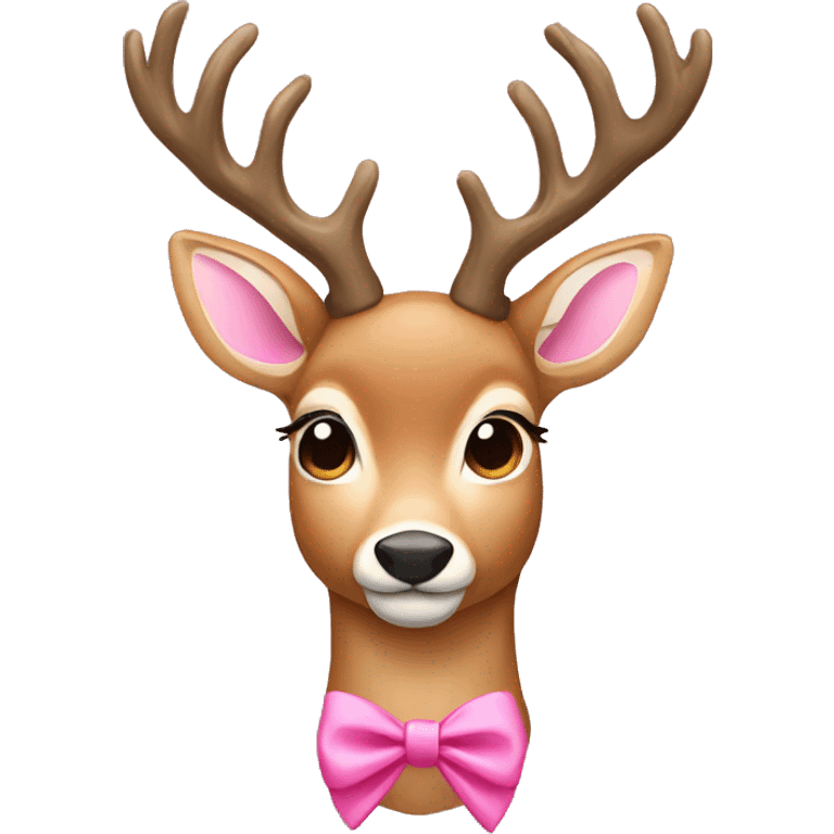 deer with pink bow  emoji