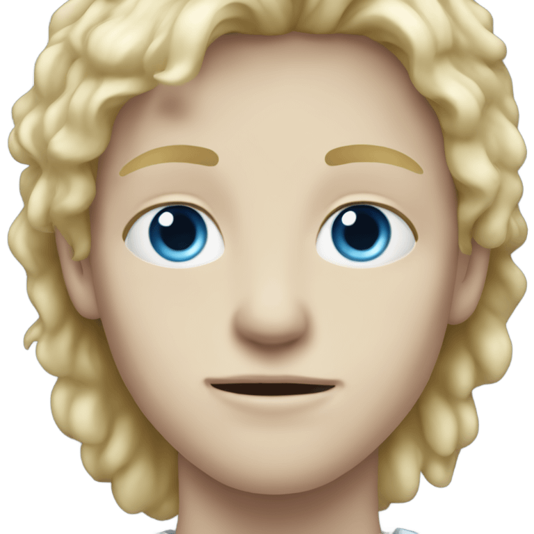 Blond boy with blues eyes and white skin emoji