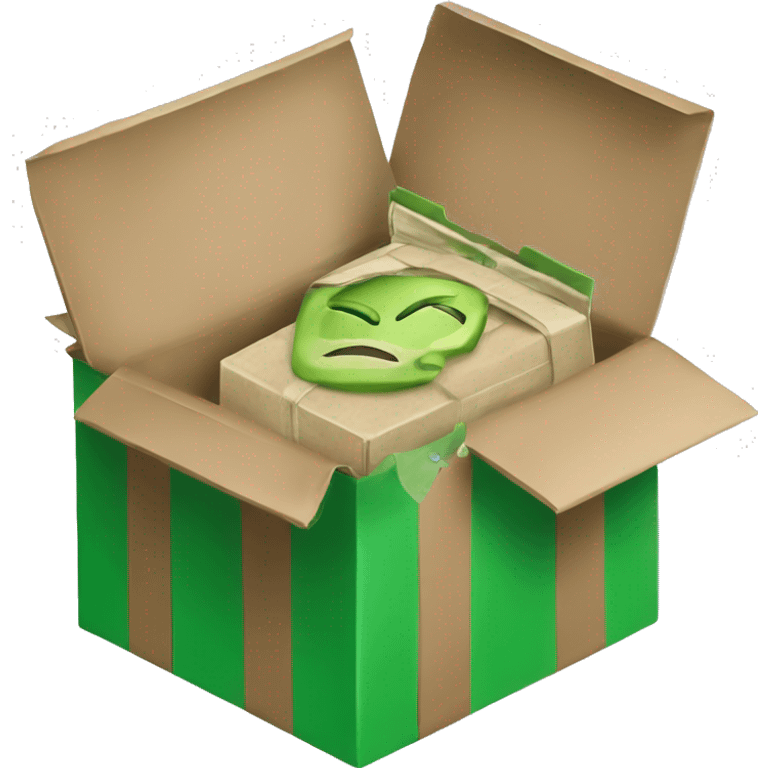 opened green tol box emoji