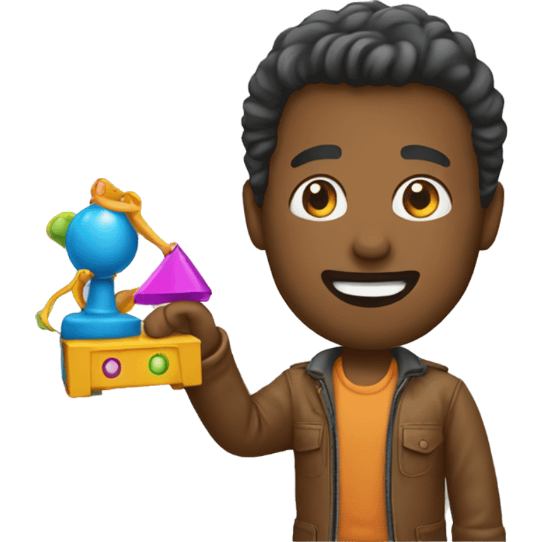 Man who is playing with toys  emoji