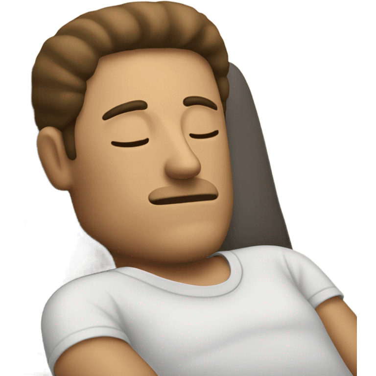 man sitting on chair sleeping emoji