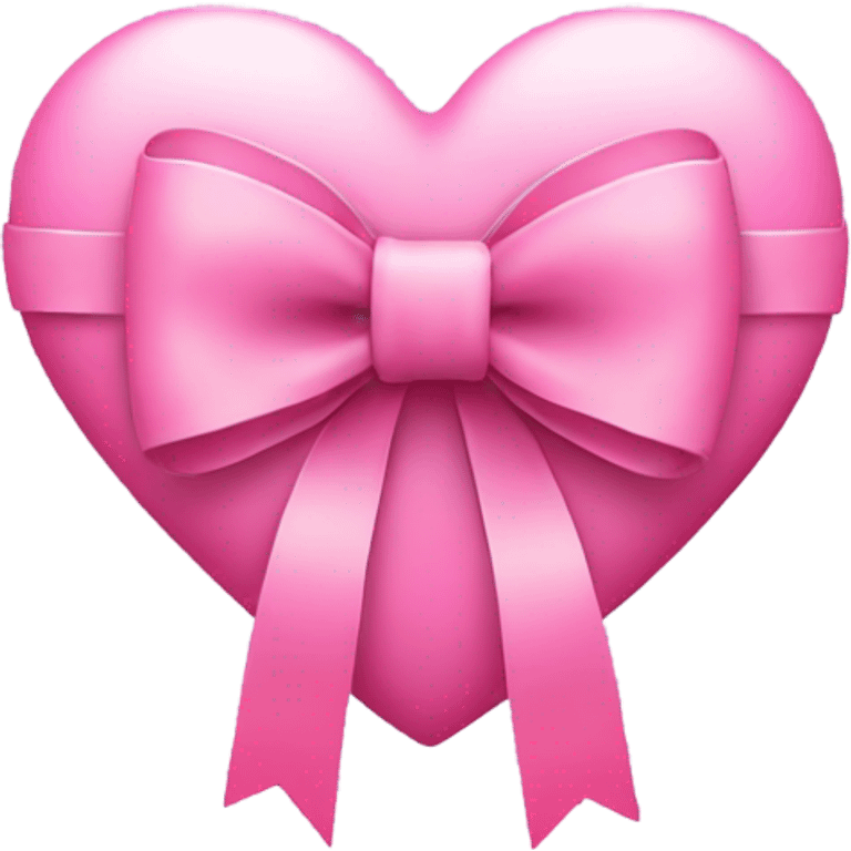 Pink heart with a bow on it  emoji