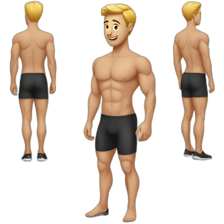 Men butt workout large emoji