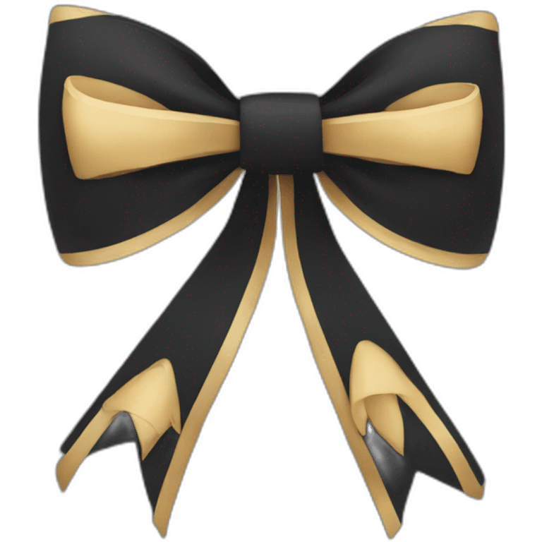 A black bow emoji