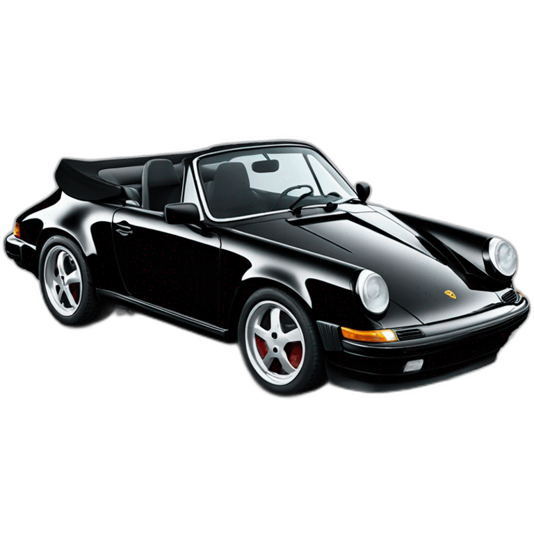 Porsche 911 Cabrio schwarz  emoji