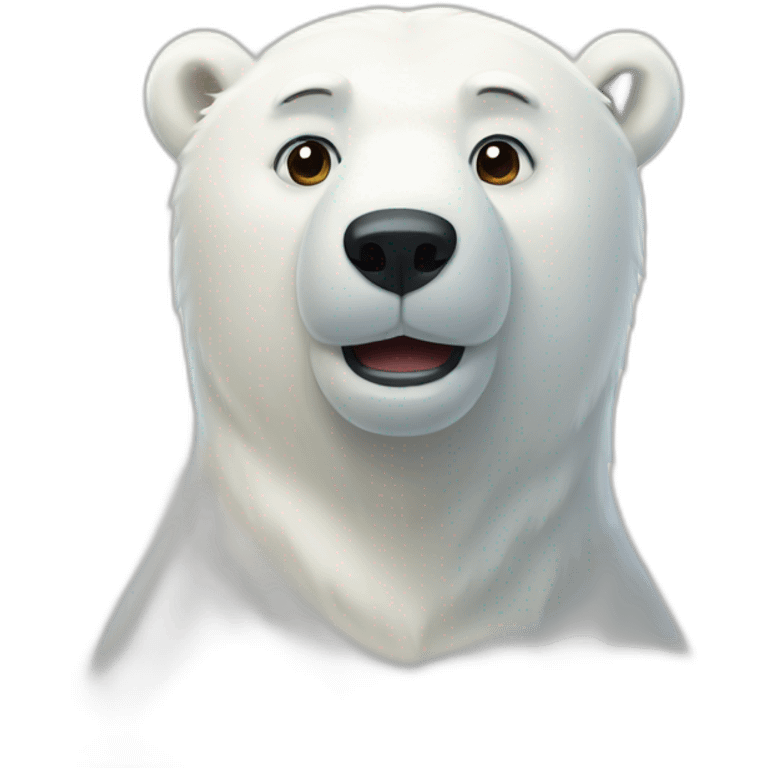 Polar bear Bonjour  emoji