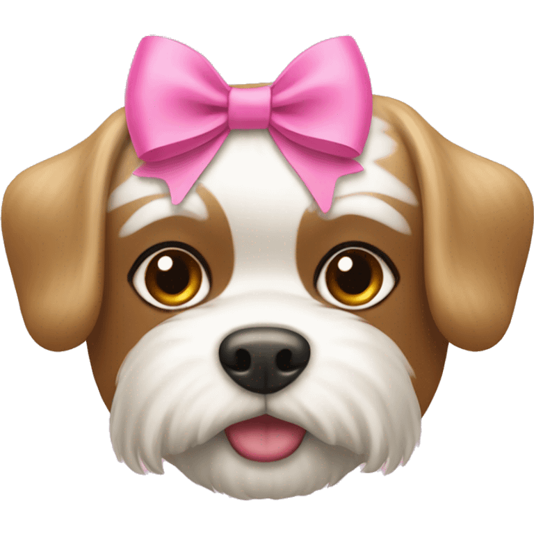 Shitzhu with pink bow emoji