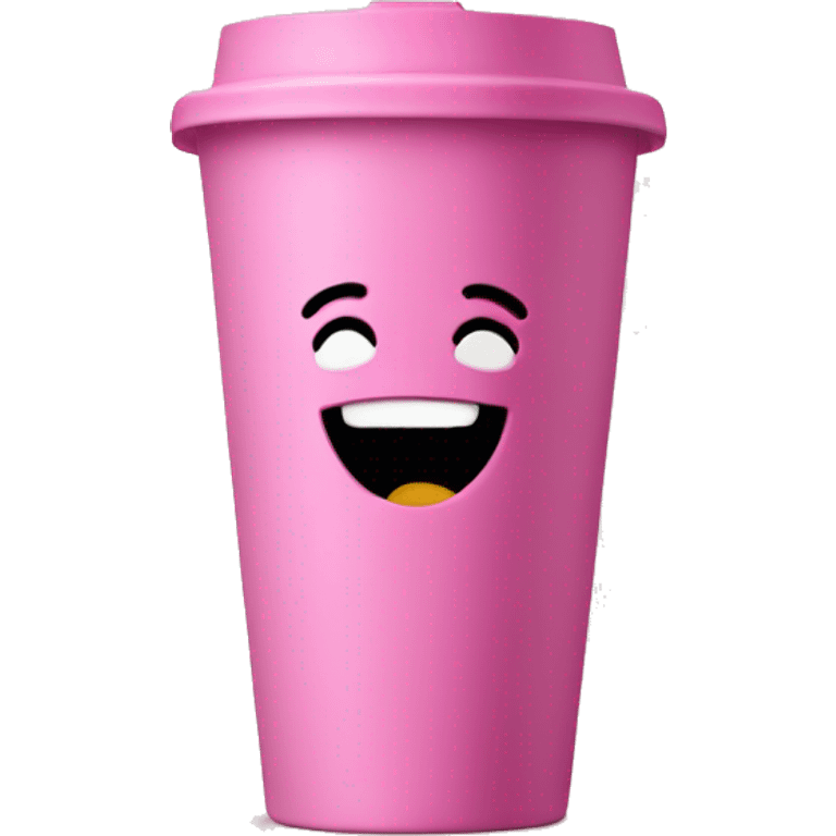 Pink Starbucks tumbler  emoji