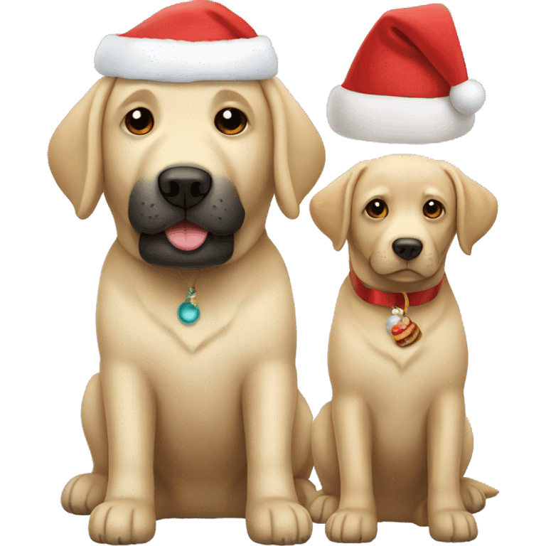 Labrador with Santa emoji