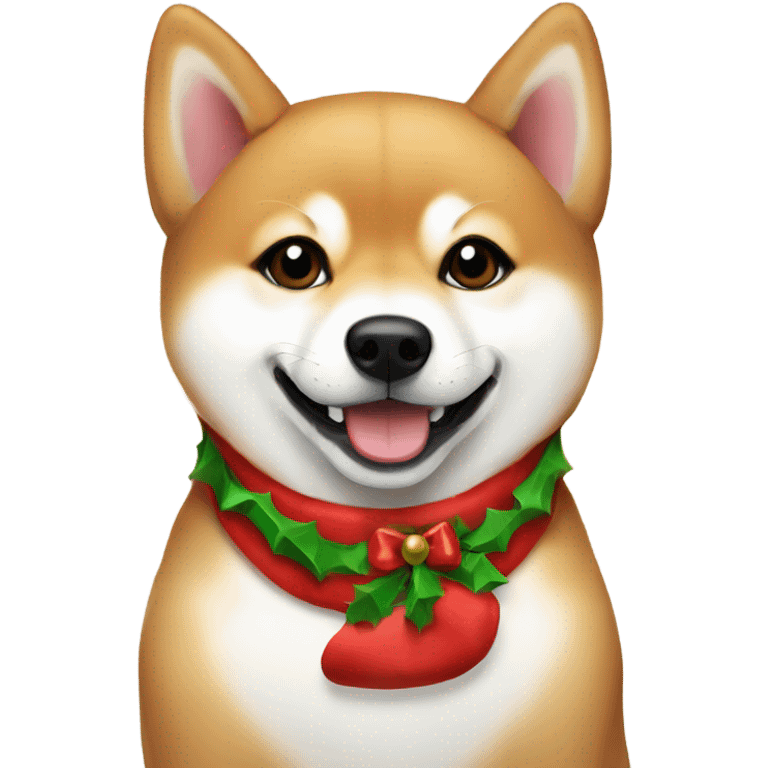 Shiba Christmas emoji