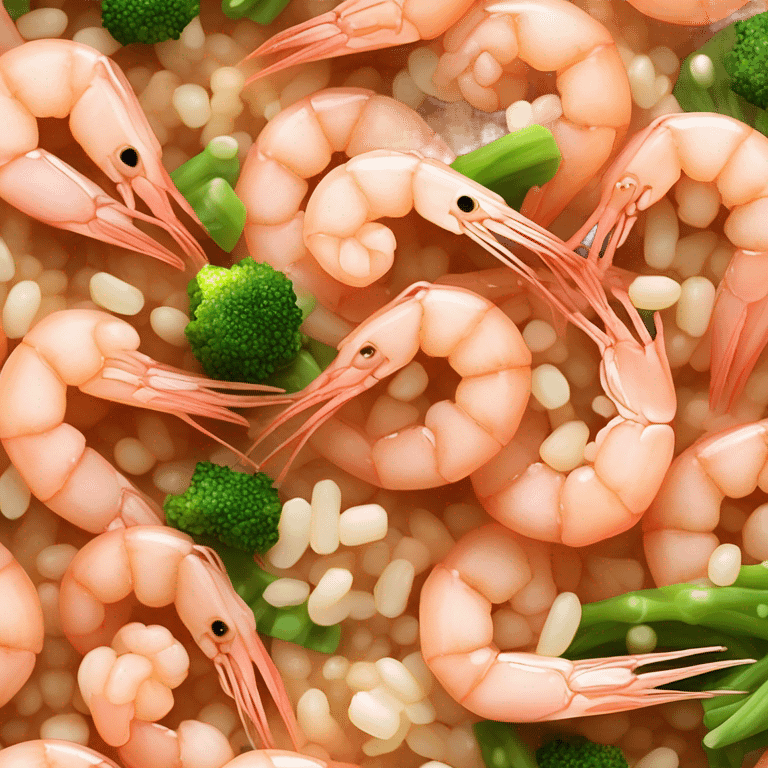 Shrimp frying rice emoji